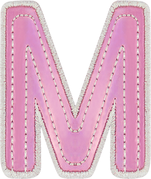 Pink Iridescent Letter Patch