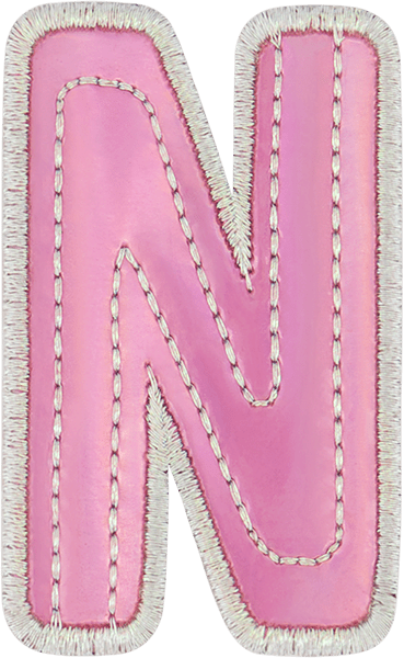 Pink Iridescent Letter Patch
