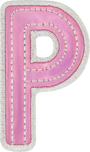 Pink Iridescent Letter Patch