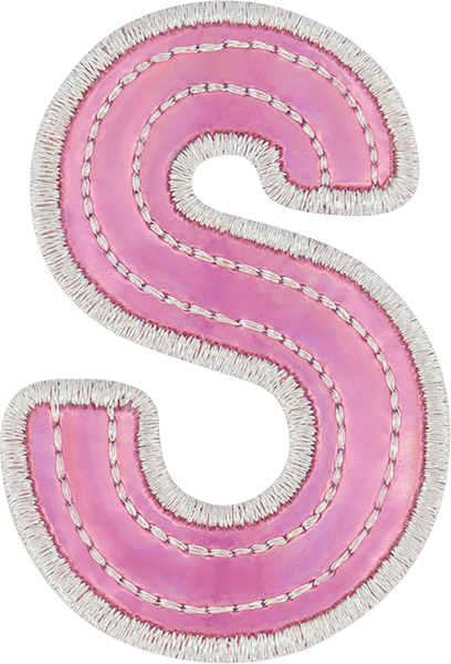 Pink Iridescent Letter Patch