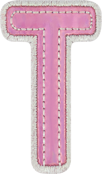 Pink Iridescent Letter Patch