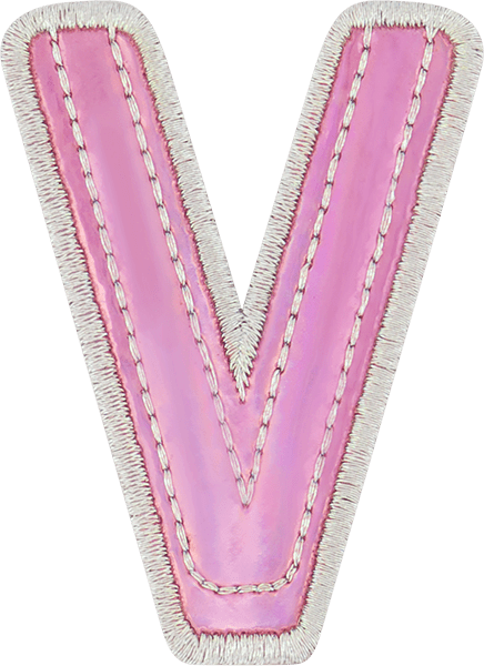 Pink Iridescent Letter Patch