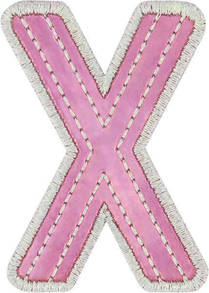 Pink Iridescent Letter Patch