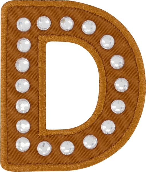 Camel Rhinestone Letter Patch