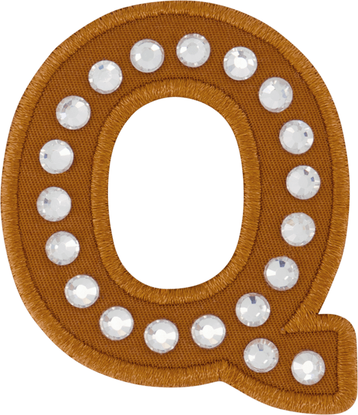 Camel Rhinestone Letter Patch