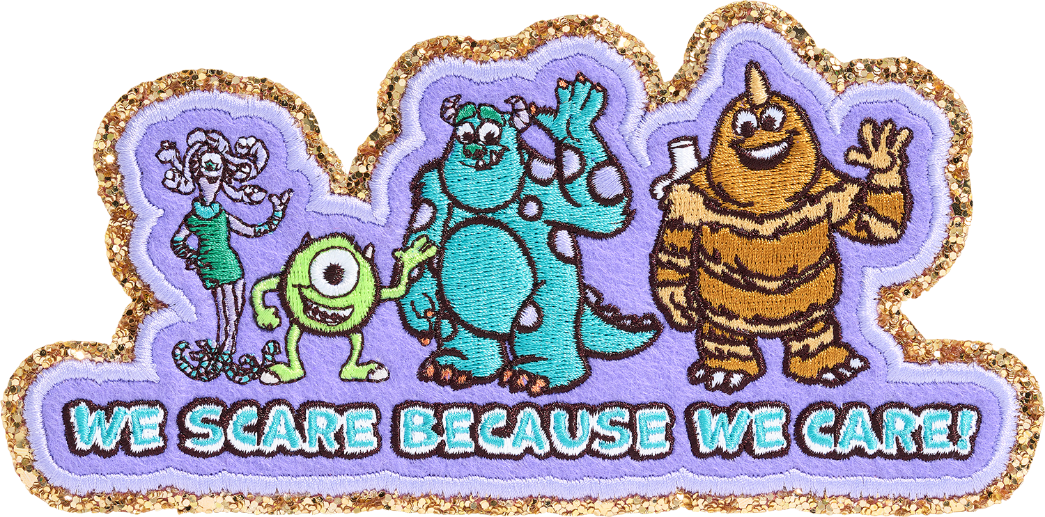 Pixar We Scare Because We Care Patch