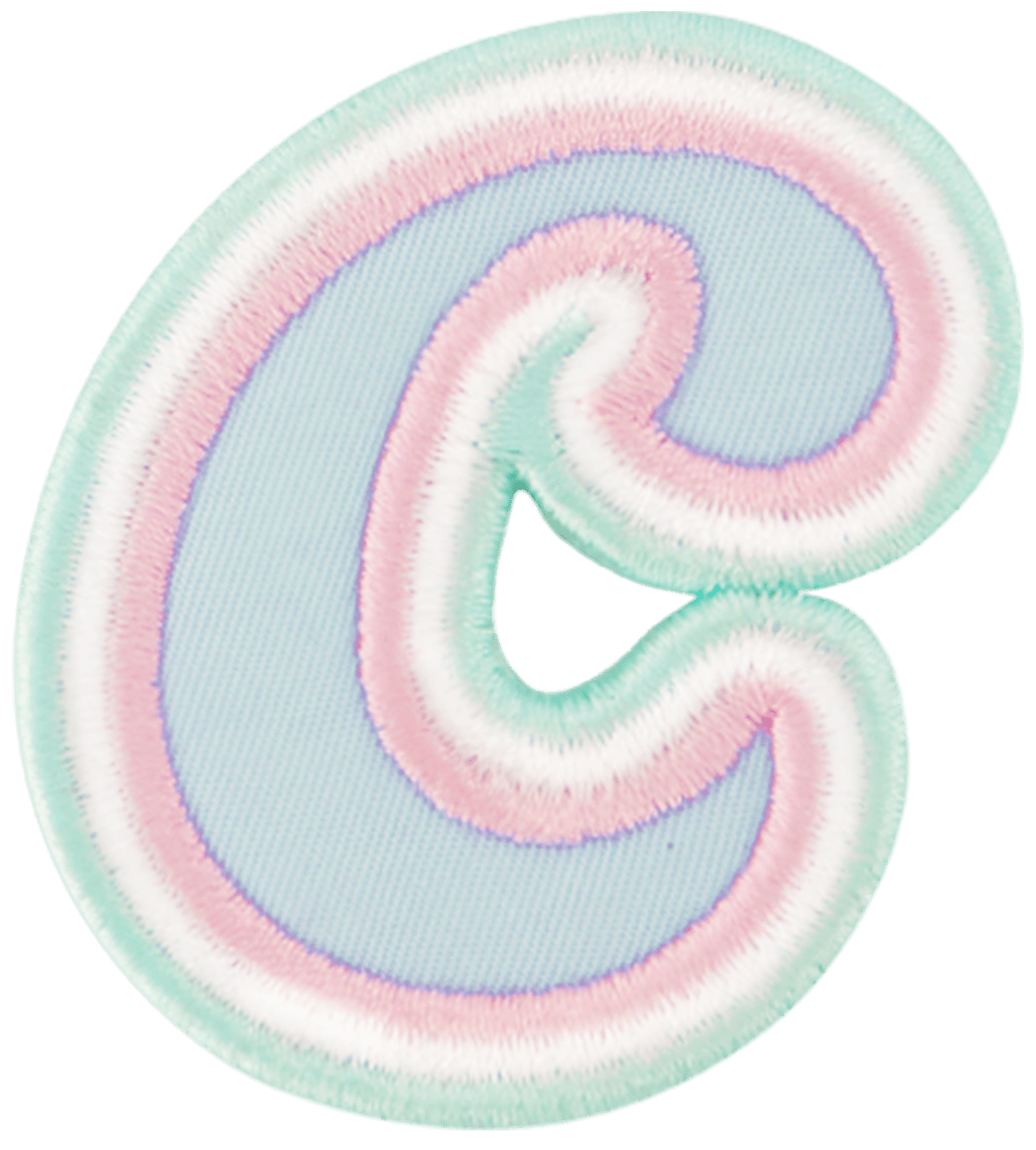 Nylon Pastel Letter Patch