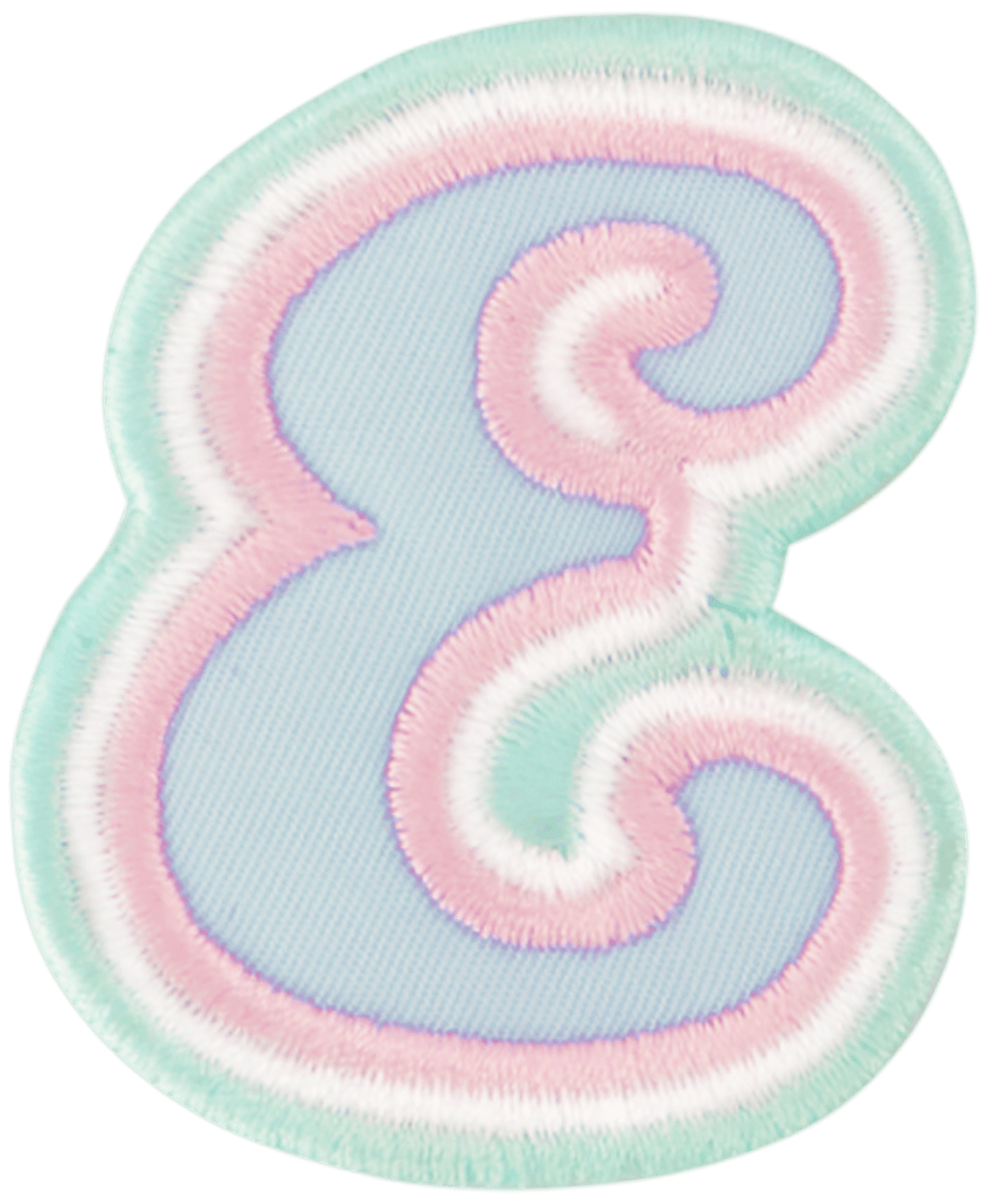 Nylon Pastel Letter Patch