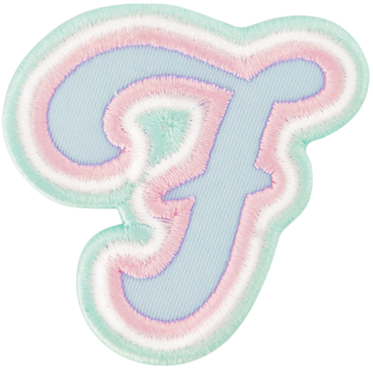 Nylon Pastel Letter Patch