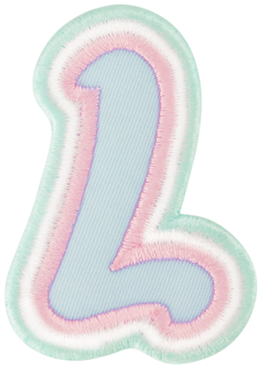 Nylon Pastel Letter Patch