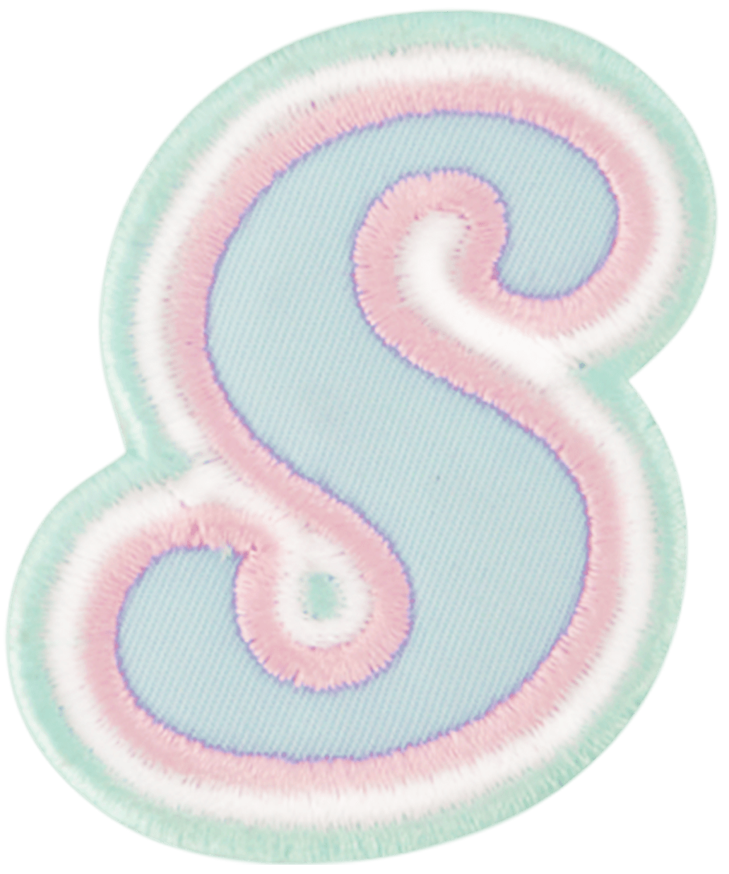 Nylon Pastel Letter Patch