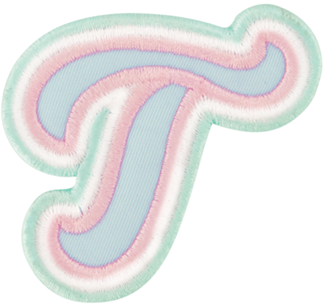 Nylon Pastel Letter Patch