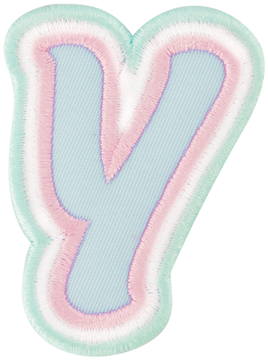 Nylon Pastel Letter Patch