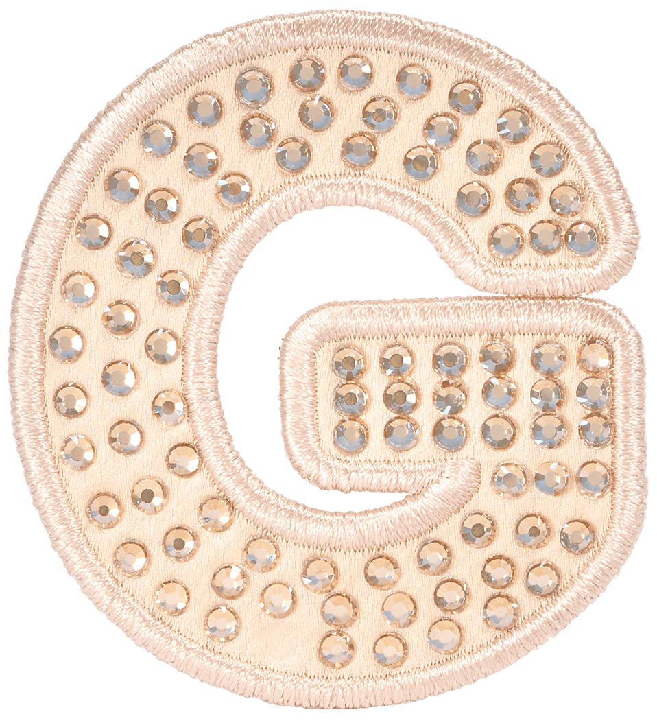 Sand Sparkle Letter Patch