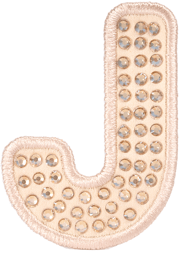 Sand Sparkle Letter Patch