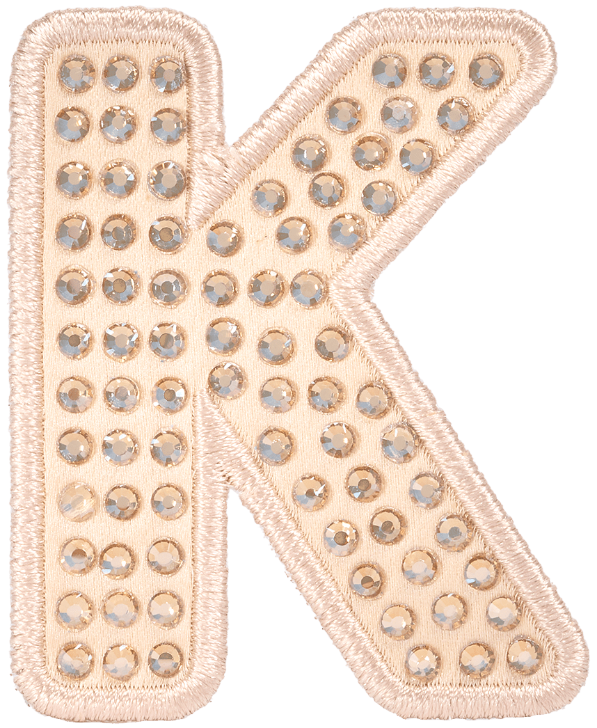 Sand Sparkle Letter Patch