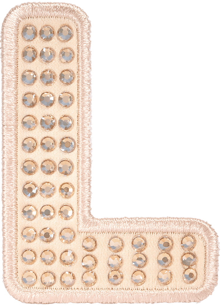 Sand Sparkle Letter Patch
