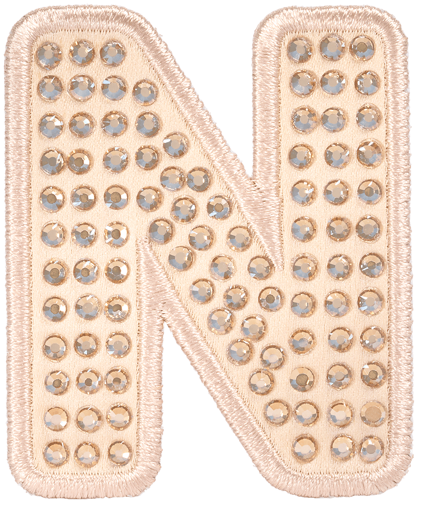 Sand Sparkle Letter Patch