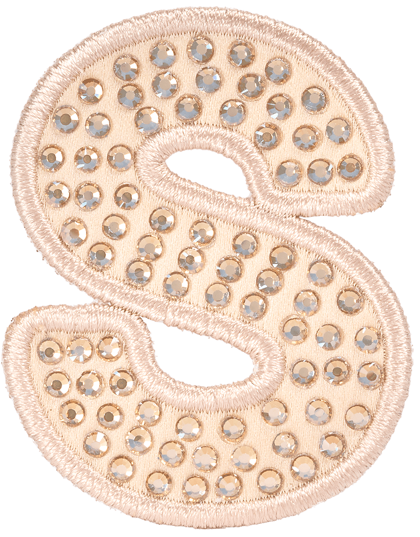 Sand Sparkle Letter Patch