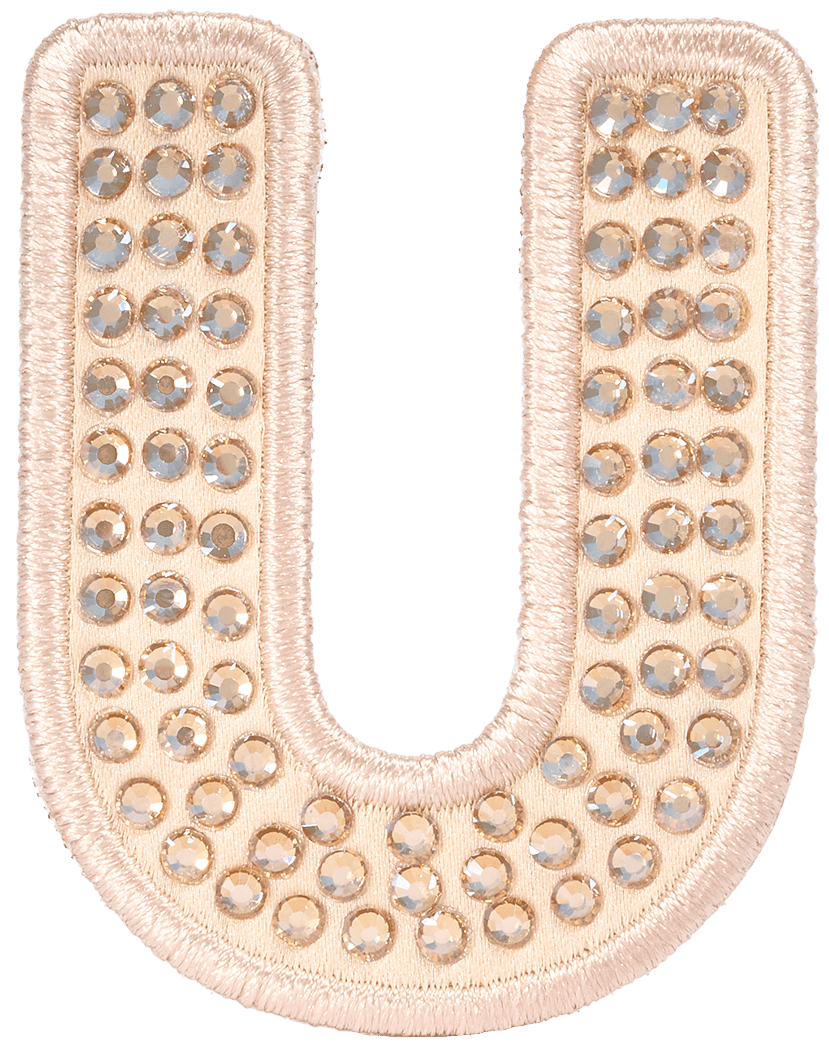 Sand Sparkle Letter Patch