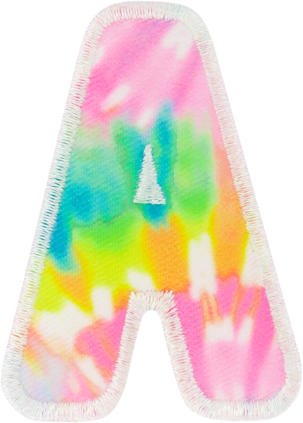 Tie Dye Letter Patches