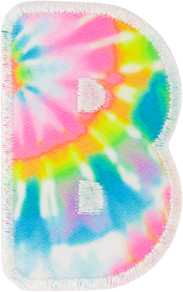 Tie Dye Letter Patches