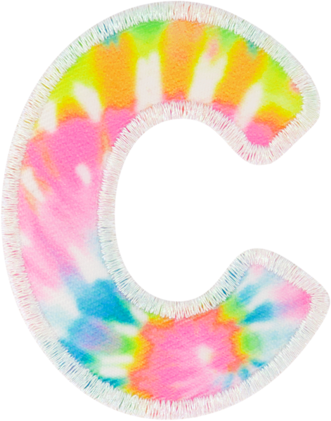 Tie Dye Letter Patches