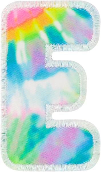 Tie Dye Letter Patches