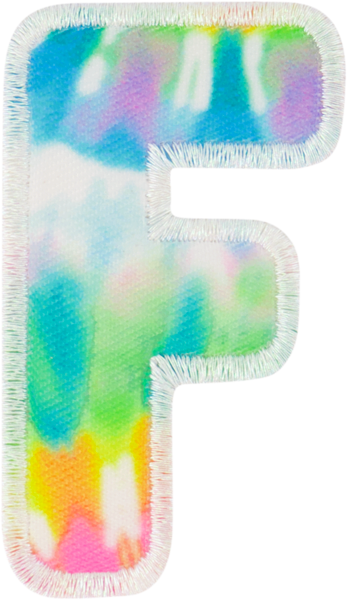 Tie Dye Letter Patches