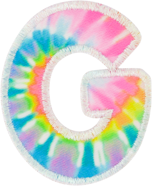 Tie Dye Letter Patches