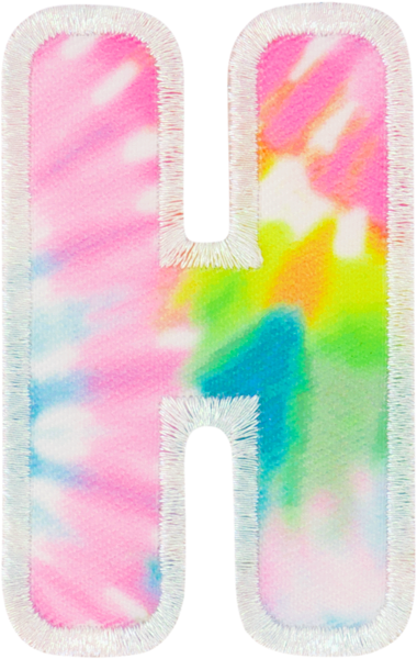 Tie Dye Letter Patches