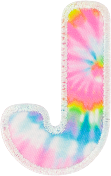 Tie Dye Letter Patches