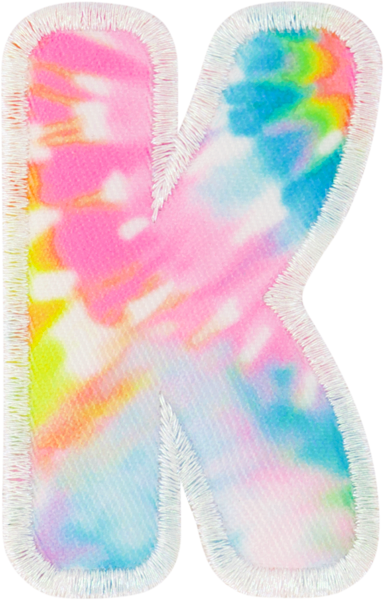 Tie Dye Letter Patches