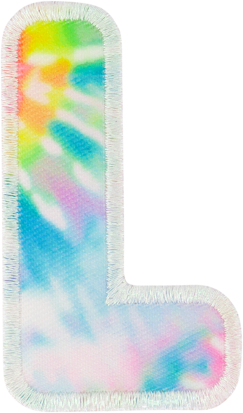 Tie Dye Letter Patches
