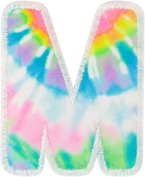 Tie Dye Letter Patches