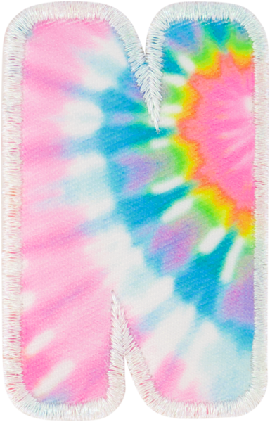 Tie Dye Letter Patches