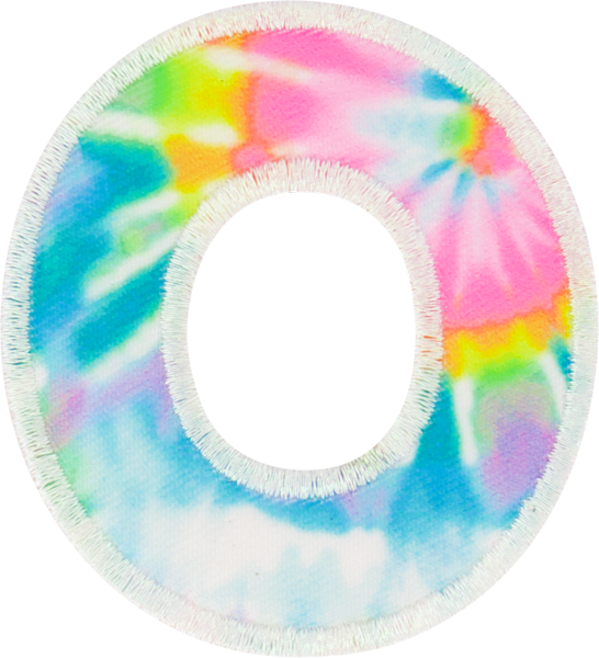 Tie Dye Letter Patches