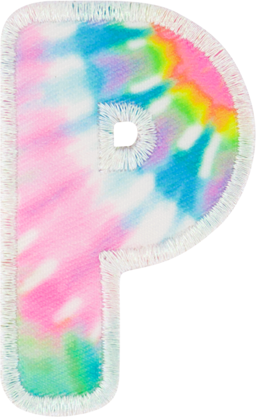 Tie Dye Letter Patches