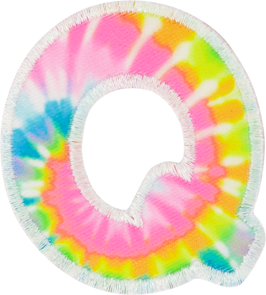 Tie Dye Letter Patches
