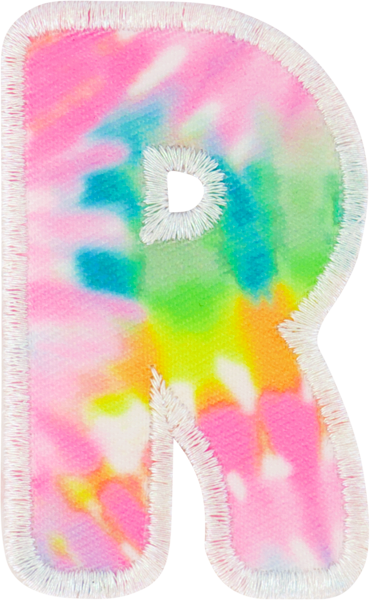 Tie Dye Letter Patches