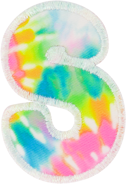 Tie Dye Letter Patches