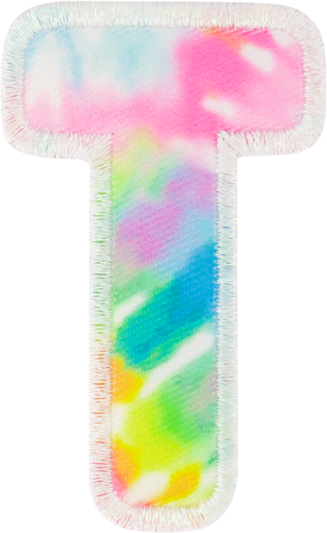 Tie Dye Letter Patches