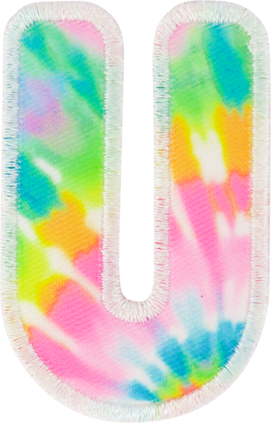 Tie Dye Letter Patches