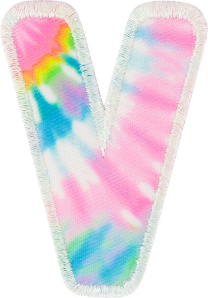 Tie Dye Letter Patches