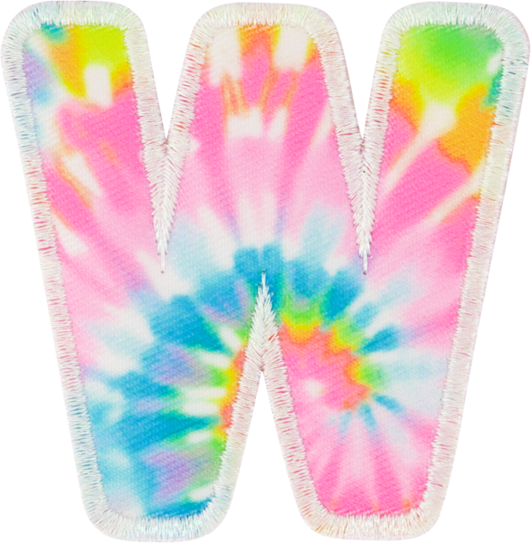 Tie Dye Letter Patches