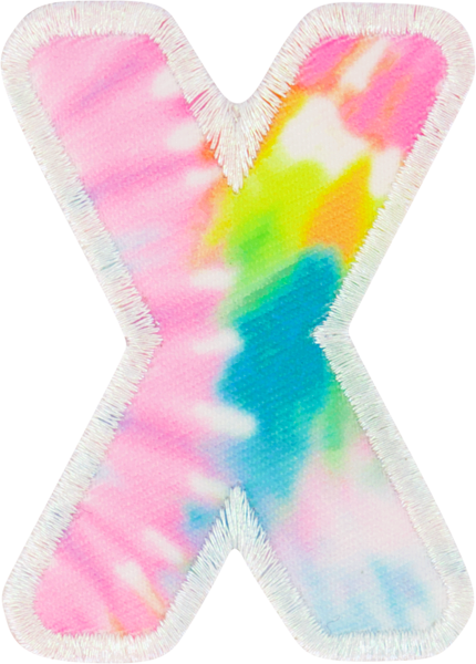 Tie Dye Letter Patches