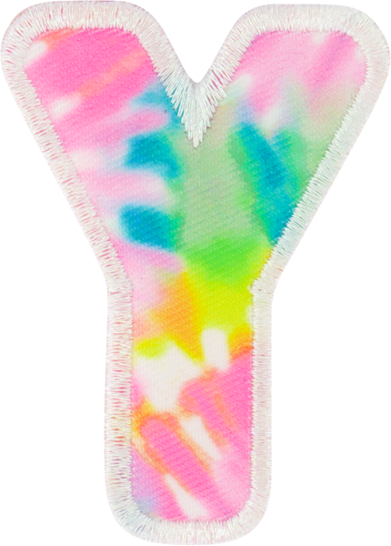 Tie Dye Letter Patches