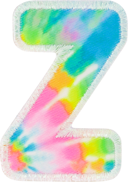 Tie Dye Letter Patches