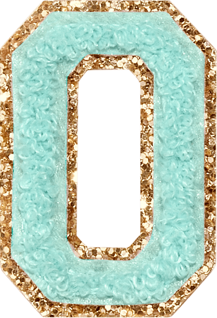 Cotton Candy Glitter Varsity Letter Patch