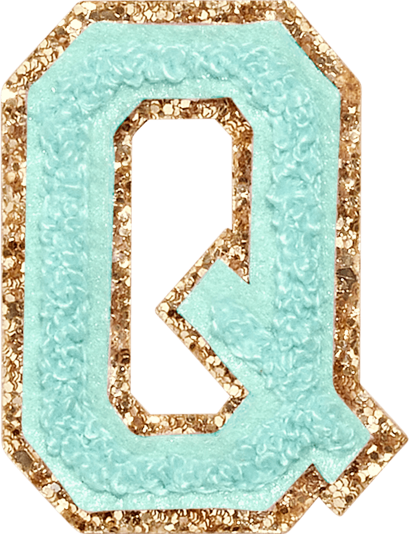 Cotton Candy Glitter Varsity Letter Patch